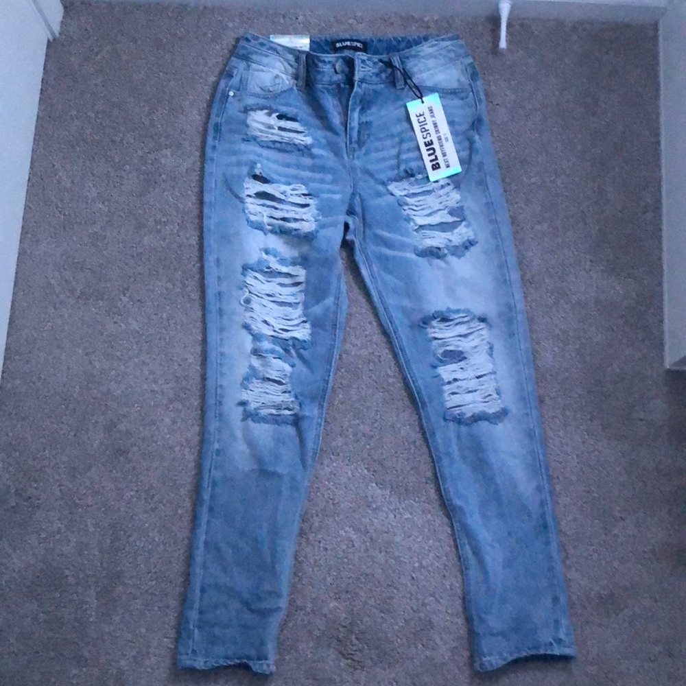 BLUE SPICE NEXT BOYFRIEND SKINNY JEANS SIZE 5
